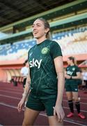 30 October 2023; Megan Connolly during a Republic of Ireland women training session at Loro Boriçi Stadium in Shkoder, Albania. Photo by Stephen McCarthy/Sportsfile