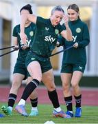 30 October 2023; Louise Quinn during a Republic of Ireland women training session at Loro Boriçi Stadium in Shkoder, Albania. Photo by Stephen McCarthy/Sportsfile