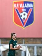 30 October 2023; Chloe Mustaki during a Republic of Ireland women training session at Loro Boriçi Stadium in Shkoder, Albania. Photo by Stephen McCarthy/Sportsfile