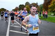 29 October 2023; Cormac Greene from Dublin during the 2023 Irish Life Dublin Marathon. Thousands of runners took to the Fitzwilliam Square start line, to participate in the 42nd running of the Dublin Marathon. Photo by Ramsey Cardy/Sportsfile