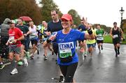 29 October 2023; Ethna Crowe from Dublin during the 2023 Irish Life Dublin Marathon. Thousands of runners took to the Fitzwilliam Square start line, to participate in the 42nd running of the Dublin Marathon. Photo by Ramsey Cardy/Sportsfile