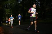 29 October 2023; Frank Monahan from Dublin during the 2023 Irish Life Dublin Marathon. Thousands of runners took to the Fitzwilliam Square start line, to participate in the 42nd running of the Dublin Marathon. Photo by Ramsey Cardy/Sportsfile