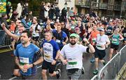 29 October 2023; Patrick Keogh from Kildare during the 2023 Irish Life Dublin Marathon. Thousands of runners took to the Fitzwilliam Square start line, to participate in the 42nd running of the Dublin Marathon. Photo by Ramsey Cardy/Sportsfile