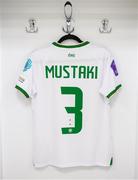 31 October 2023; The jersey of Chloe Mustaki of Republic of Ireland is seen in the dressing room before the UEFA Women's Nations League B match between Albania and Republic of Ireland at Loro Boriçi Stadium in Shkoder, Albania. Photo by Stephen McCarthy/Sportsfile