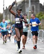 29 October 2023; Massah Cooper during the 2023 Irish Life Dublin Marathon. Thousands of runners took to the Fitzwilliam Square start line, to participate in the 42nd running of the Dublin Marathon. Photo by Ramsey Cardy/Sportsfile