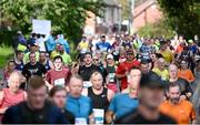 29 October 2023; Participants during the 2023 Irish Life Dublin Marathon. Thousands of runners took to the Fitzwilliam Square start line, to participate in the 42nd running of the Dublin Marathon. Photo by Ramsey Cardy/Sportsfile