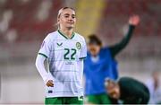 31 October 2023; Izzy Atkinson of Republic of Ireland during the UEFA Women's Nations League B match between Albania and Republic of Ireland at Loro Boriçi Stadium in Shkoder, Albania. Photo by Stephen McCarthy/Sportsfile