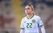 31 October 2023; Izzy Atkinson of Republic of Ireland during the UEFA Women's Nations League B match between Albania and Republic of Ireland at Loro Boriçi Stadium in Shkoder, Albania. Photo by Stephen McCarthy/Sportsfile