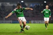 27 October 2023; Barry Coffey of Cork City during the SSE Airtricity Men's Premier Division match between Cork City and Derry City at Turner's Cross in Cork. Photo by Eóin Noonan/Sportsfile