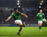 27 October 2023; Barry Coffey of Cork City during the SSE Airtricity Men's Premier Division match between Cork City and Derry City at Turner's Cross in Cork. Photo by Eóin Noonan/Sportsfile