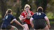 1 November 2023; Lillian Brady of North East during the BearingPoint Sarah Robinson Cup round two match between North East and North Midlands at Mullingar RFC in Mullingar, Westmeath. Photo by Piaras Ó Mídheach/Sportsfile