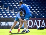 3 November 2023; Paddy McCarthy and James Culhane during a Leinster Rugby captain's run at the RDS Arena in Dublin. Photo by Harry Murphy/Sportsfile