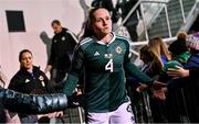 31 October 2023; Sarah McFadden of Northern Ireland before the UEFA Women's Nations League B match between Northern Ireland and Hungary at Seaview in Belfast. Photo by Ramsey Cardy/Sportsfile