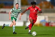 28 October 2023; Mark Isong of Shelbourne during the EA SPORTS MU17 LOI Mark Farren Cup match between Shamrock Rovers and Shelbourne at Tallaght Stadium in Dublin. Photo by Tyler Miller/Sportsfile