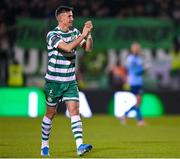 3 November 2023; Shamrock Rovers captain Ronan Finn applauds supporters as he is substituted during the SSE Airtricity Men's Premier Division match between Shamrock Rovers and Sligo Rovers at Tallaght Stadium in Dublin. Photo by Seb Daly/Sportsfile