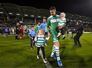 3 November 2023; Shamrock Rovers captain Ronan Finn walks out before the SSE Airtricity Men's Premier Division match between Shamrock Rovers and Sligo Rovers at Tallaght Stadium in Dublin. Photo by Stephen McCarthy/Sportsfile