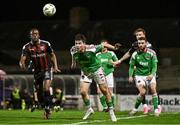 3 November 2023; Sam Bailey of Cork City clears the ball from a corner during the SSE Airtricity Men's Premier Division match between Bohemians and Cork City at Dalymount Park in Dublin. Photo by Tyler Miller/Sportsfile