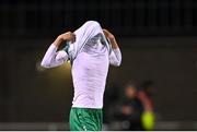 3 November 2023; Graham Burke of Shamrock Rovers reacts after missing a shot on goal during the SSE Airtricity Men's Premier Division match between Shamrock Rovers and Sligo Rovers at Tallaght Stadium in Dublin. Photo by Seb Daly/Sportsfile