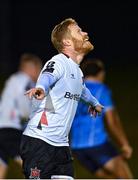3 November 2023; Daryl Horgan of Dundalk celebrates after scoring his side's second goal during the SSE Airtricity Men's Premier Division match between UCD and Dundalk at UCD Bowl in Dublin. Photo by Stephen Marken/Sportsfile