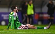 3 November 2023; Gordon Walker of Cork City reacts after his side's defeat in the SSE Airtricity Men's Premier Division match between Bohemians and Cork City at Dalymount Park in Dublin. Photo by Tyler Miller/Sportsfile
