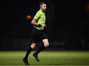 29 October 2023; Referee Ryan Flood during the EA SPORTS U17 Women's Cup final match between Shelbourne and Athlone Town at Athlone Town Stadium in Westmeath. Photo by Eóin Noonan/Sportsfile