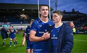 4 November 2023; Brian Deeny and Cormac Foley of Leinster after their side's victory in the United Rugby Championship match between Leinster and Edinburgh at the RDS Arena in Dublin. Photo by Harry Murphy/Sportsfile
