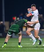 4 November 2023; Ben Moxham of Ulster is tackled by Cathal Forde of Connacht during the United Rugby Championship match between Connacht and Ulster at The Sportsground in Galway. Photo by Tyler Miller/Sportsfile