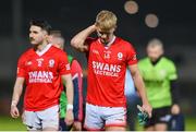 4 November 2023; Ross Dunphy of Éire Óg after his side's defeat in the AIB Leinster GAA Football Senior Club Championship quarter-final match between Éire Óg and Kilmacud Crokes at Netwatch Cullen Park in Carlow. Photo by Seb Daly/Sportsfile