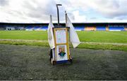 5 November 2023; A general view of a flag trolley before the AIB Leinster GAA Football Senior Club Championship quarter-final match between Killoe Young Emmets and St Loman's Mullingar at Glennon Brothers Pearse Park in Longford. Photo by Stephen Marken/Sportsfile