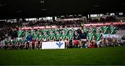 5 November 2023; The Moycullen team before the Galway County Senior Club Football Championship final match between Corofin and Moycullen at Pearse Stadium in Galway. Photo by Harry Murphy/Sportsfile