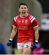 5 November 2023; Paudie Clifford of East Kerry celebrates after scoring his side's first goal during the Kerry County Senior Football Championship final match between Mid Kerry and East Kerry at Austin Stack Park in Tralee, Kerry. Photo by Brendan Moran/Sportsfile
