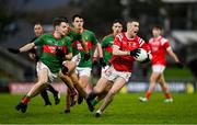 5 November 2023; Ronan Buckley of East Kerry in action against Keith Evans of Mid Kerry during the Kerry County Senior Football Championship final match between Mid Kerry and East Kerry at Austin Stack Park in Tralee, Kerry. Photo by Brendan Moran/Sportsfile