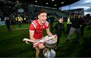 5 November 2023; East Kerry captain Paudie Clifford celebrates with the Bishop Moynihan cup after the Kerry County Senior Football Championship final match between Mid Kerry and East Kerry at Austin Stack Park in Tralee, Kerry. Photo by Brendan Moran/Sportsfile