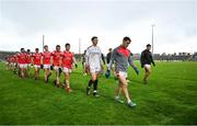 5 November 2023; East Kerry captain Paudie Clifford leads his side in the parade before the Kerry County Senior Football Championship final match between Mid Kerry and East Kerry at Austin Stack Park in Tralee, Kerry. Photo by Brendan Moran/Sportsfile