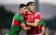 5 November 2023; David Clifford of East Kerry, right, is marked by David Mangan of Mid Kerry during the Kerry County Senior Football Championship final match between Mid Kerry and East Kerry at Austin Stack Park in Tralee, Kerry. Photo by Brendan Moran/Sportsfile