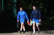 6 November 2023; Paddy McCarthy and Joe McCarthy during Leinster rugby squad training session at UCD in Dublin. Photo by Henry Simpson/Sportsfile