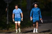 6 November 2023; Josh van der Flier and Caelan Doris during Leinster rugby squad training session at UCD in Dublin. Photo by Harry Murphy/Sportsfile