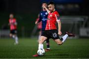 3 November 2023; Brandon Kavanagh of Derry City during the SSE Airtricity Men's Premier Division match between Derry City and St Patrick's Athletic at The Ryan McBride Brandywell Stadium in Derry. Photo by Ramsey Cardy/Sportsfile