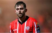 3 November 2023; Will Patching of Derry City during the SSE Airtricity Men's Premier Division match between Derry City and St Patrick's Athletic at The Ryan McBride Brandywell Stadium in Derry. Photo by Ramsey Cardy/Sportsfile