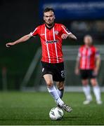 3 November 2023; Cameron Dummigan of Derry City during the SSE Airtricity Men's Premier Division match between Derry City and St Patrick's Athletic at The Ryan McBride Brandywell Stadium in Derry. Photo by Ramsey Cardy/Sportsfile