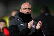 3 November 2023; Derry City assistant manager Paddy McLaughlin during the SSE Airtricity Men's Premier Division match between Derry City and St Patrick's Athletic at The Ryan McBride Brandywell Stadium in Derry. Photo by Ramsey Cardy/Sportsfile