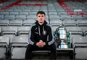 6 November 2023; James McManus poses for a portrait during a Bohemians media day, at Dalymount Park in Dublin, ahead of the Sports Direct FAI Cup Final. Photo by Stephen McCarthy/Sportsfile