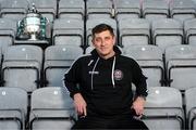 6 November 2023; Manager Declan Devine poses for a portrait during a Bohemians media day, at Dalymount Park in Dublin, ahead of the Sports Direct FAI Cup Final. Photo by Stephen McCarthy/Sportsfile