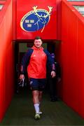 7 November 2023; Fineen Wycherley makes his way to the pitch for a Munster rugby squad training session at Thomond Park in Limerick. Photo by Eóin Noonan/Sportsfile