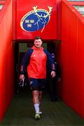 7 November 2023; Fineen Wycherley makes his way to the pitch for a Munster rugby squad training session at Thomond Park in Limerick. Photo by Eóin Noonan/Sportsfile