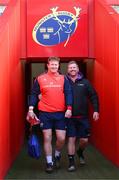 7 November 2023; Stephen Archer, left, and forwards coach Andy Kyriacou during a Munster rugby squad training session at Thomond Park in Limerick. Photo by Eóin Noonan/Sportsfile