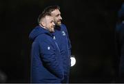 7 November 2023; Jack Conan, right, and Ed Byrne during a Leinster rugby open training session at Dublin University Football Club in Trinity College, Dublin. Photo by David Fitzgerald/Sportsfile