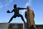 8 November 2023; Former Northern Ireland, Arsenal and Spurs goalkeeper Pat Jennings in attendance at the unveiling of the Pat Jennings statue at Kildare Street in Newry, Down. Photo by David Fitzgerald/Sportsfile