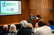 8 November 2023; Sport Ireland chief executive Dr Una May is pictured today at the launch of ISESA, the Irish Sport and Exercise Sciences Association at the Sport Ireland Conference Centre in Dublin. Photo by Harry Murphy/Sportsfile
