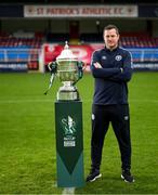 8 November 2023; Manager Jon Daly poses for a portrait during a St Patrick's Athletic media day, at Richmond Park in Dublin, ahead of the Sports Direct FAI Cup Final. Photo by Stephen McCarthy/Sportsfile